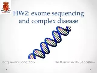 HW2: exome sequencing and complex disease