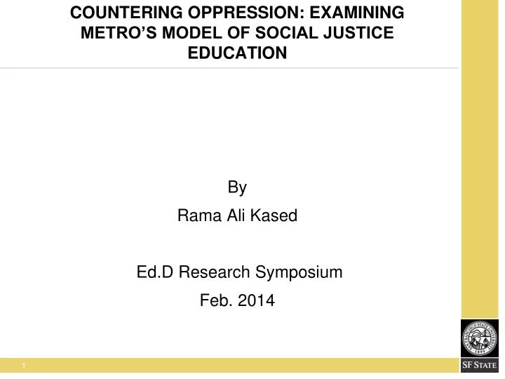 countering oppression examining metro s model of social justice education