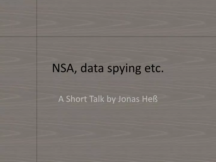 nsa data spying etc