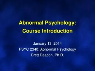 Course Introduction