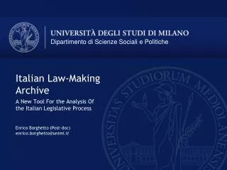 Italian Law-Making Archive