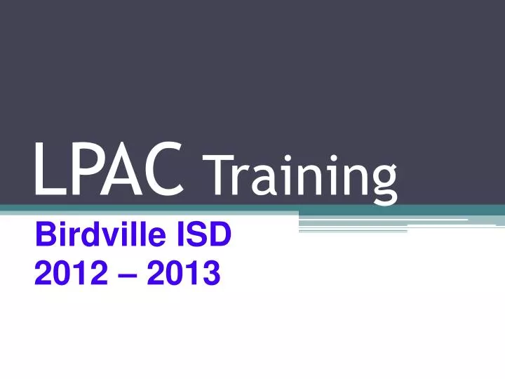 lpac training