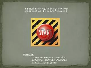 Mining webquest