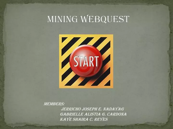 mining webquest