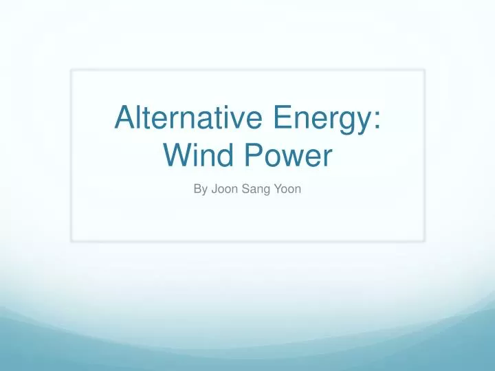 alternative energy wind power