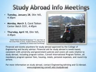 Study Abroad Info Meetings