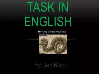 Task in English