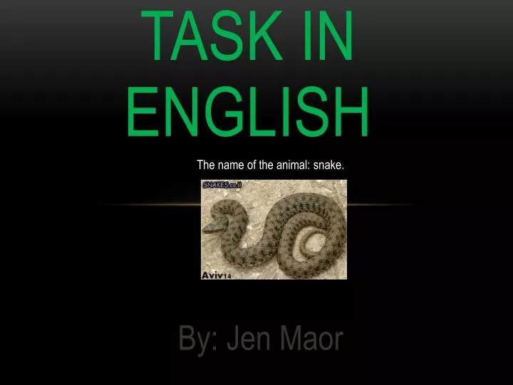 task in english