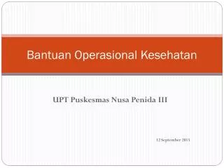 Bantuan Operasional Kesehatan