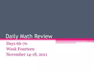 Daily Math Review