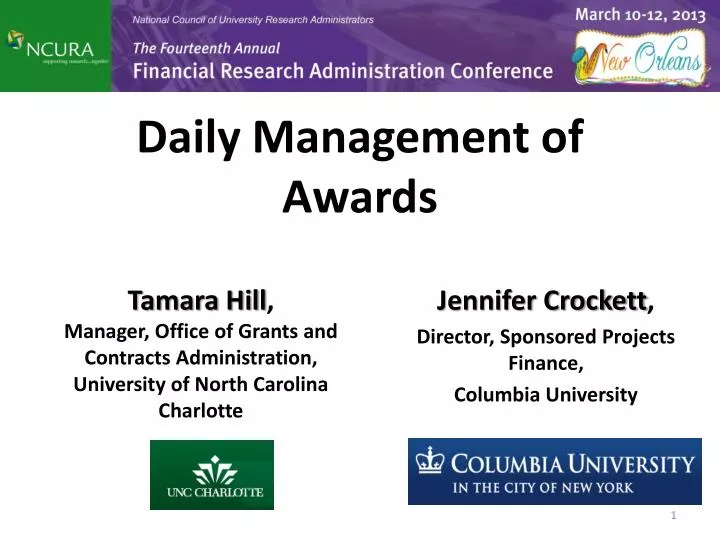 daily management of awards