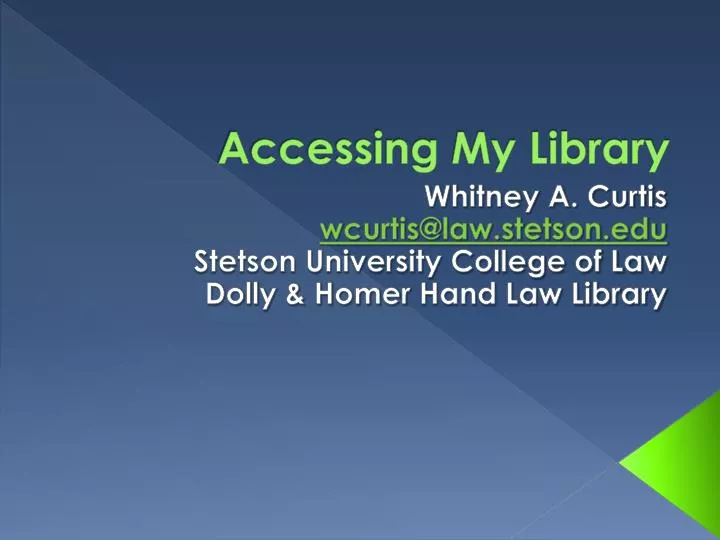 accessing my library