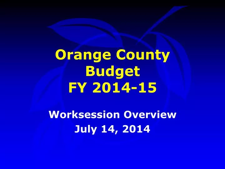 orange county budget fy 2014 15