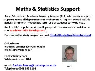 Maths &amp; Statistics Support
