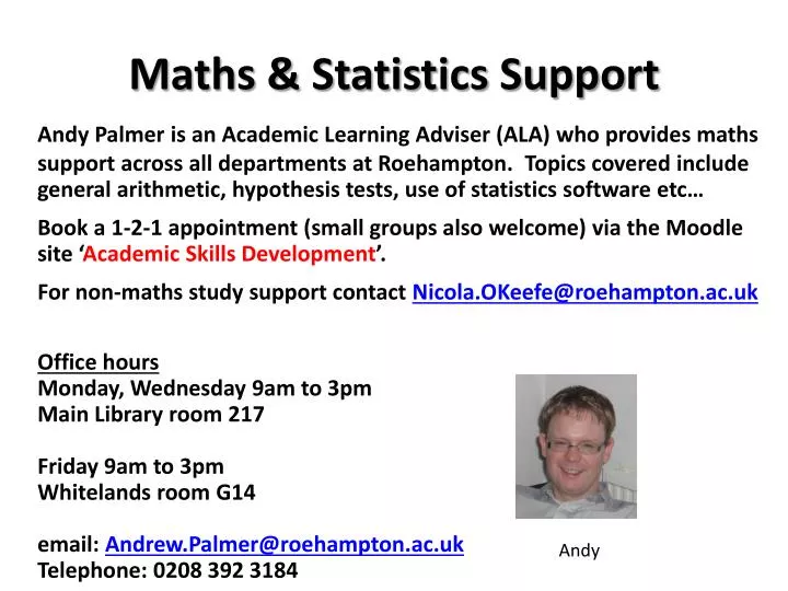 maths statistics support