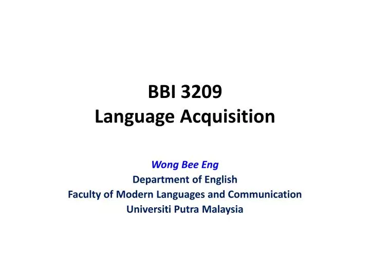 bbi 3209 language acquisition