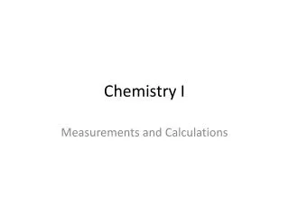 chemistry i
