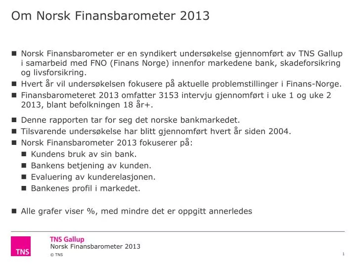 om norsk finansbarometer 2013