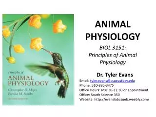 BIOL 3151: Principles of Animal Physiology