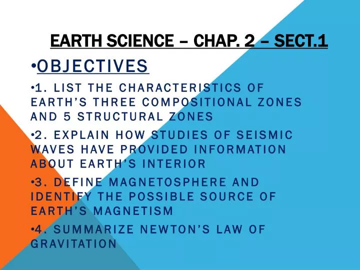 earth science chap 2 sect 1