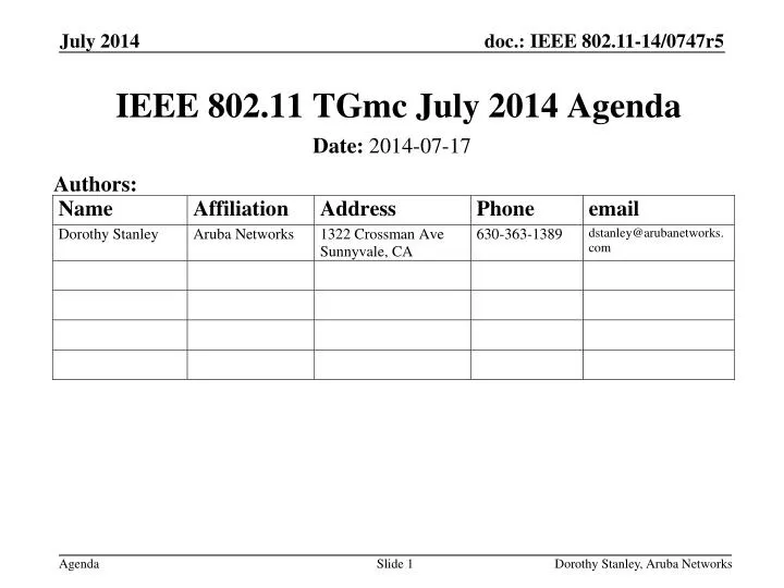 ieee 802 11 tgmc july 2014 agenda