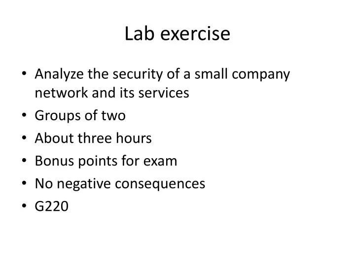 lab exercise