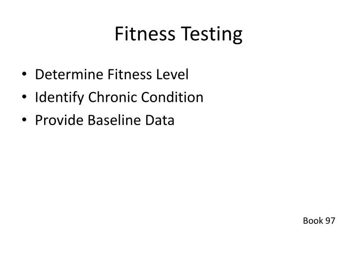 fitness testing