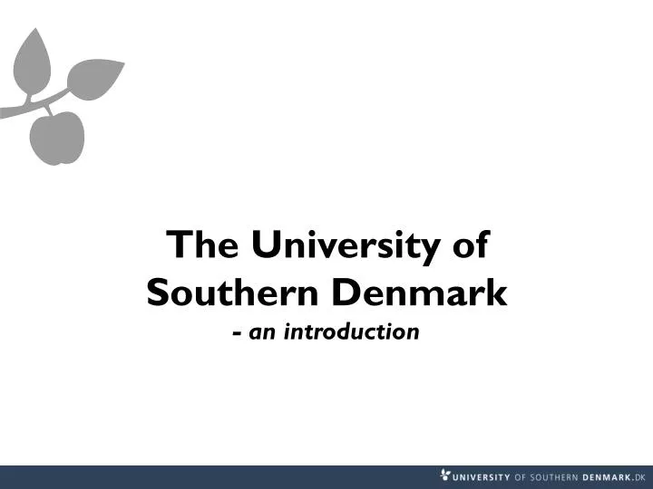 the university of southern denmark an introduction