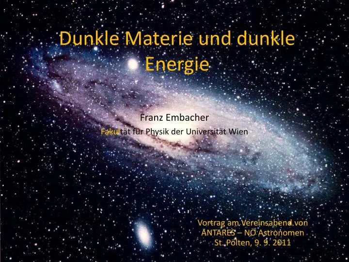 dunkle materie und dunkle energie