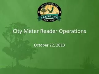 City Meter Reader Operations