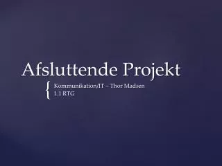 afsluttende projekt