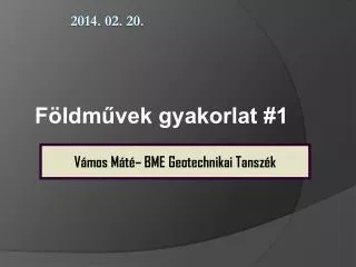 f ldm vek gyakorlat 1