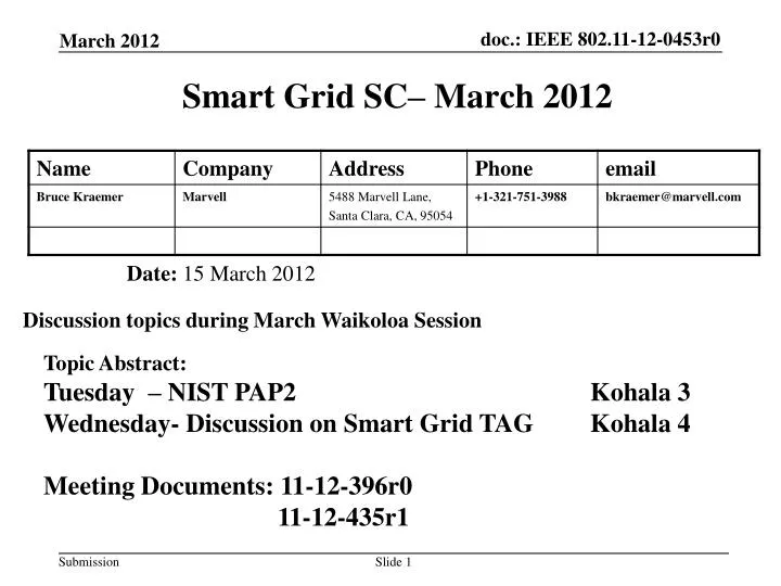 smart grid sc march 2012