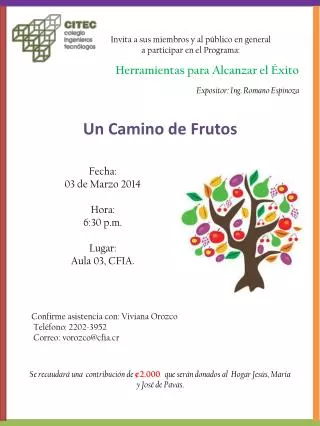 un camino de frutos