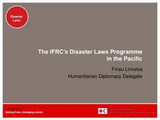 Finau Limuloa Humanitarian Diplomacy Delegate