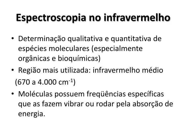 espectroscopia no infravermelho