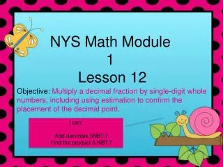 NYS Math Module 1 Lesson 12