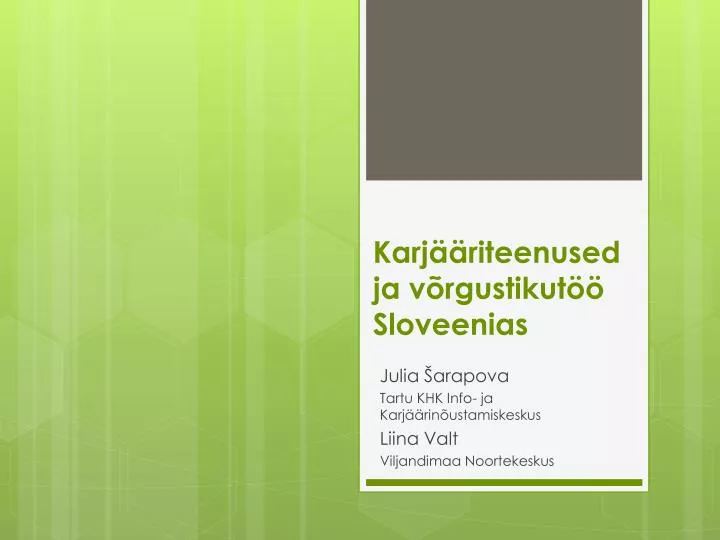 karj riteenused ja v rgustikut sloveenias