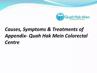 Causes, Symptoms & Treatments of Appendix
