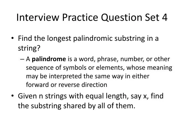 interview practice question set 4