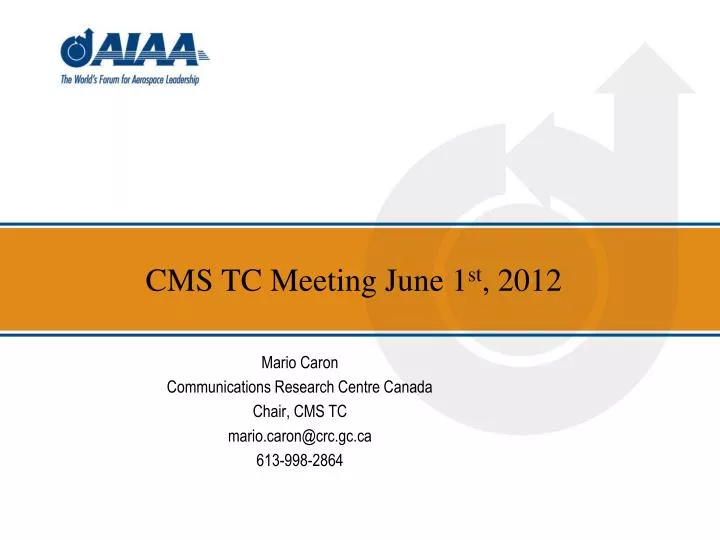 cms tc meeting june 1 st 2012