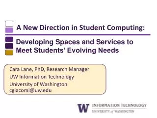 A New Direction in Student Computing: