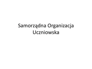 Samorządna Organizacja Uczniowska