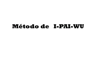m todo de i pai wu