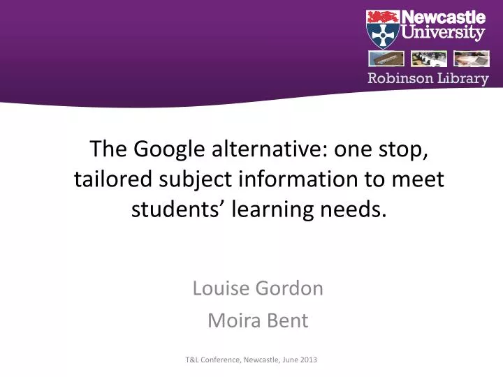 the google alternative one stop tailored subject information to meet students learning needs