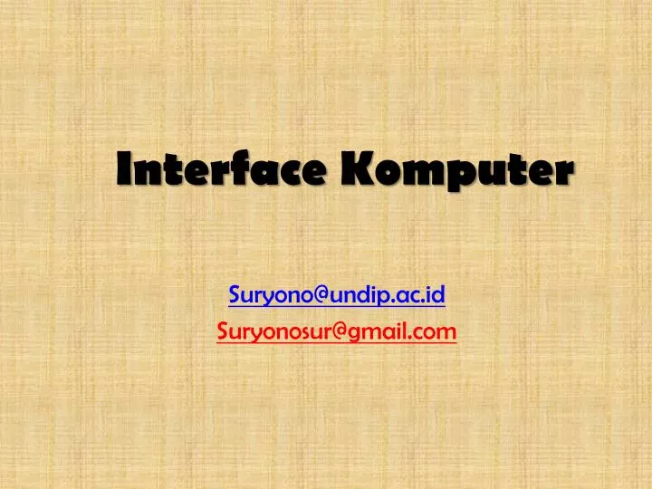interface komputer