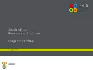 South African Renewables Initiative Progress Briefing