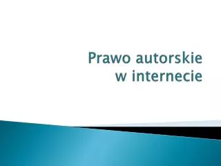 prawo autorskie w internecie