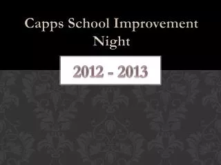 Capps School Improvement Night