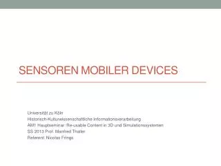 Sensoren mobiler Devices